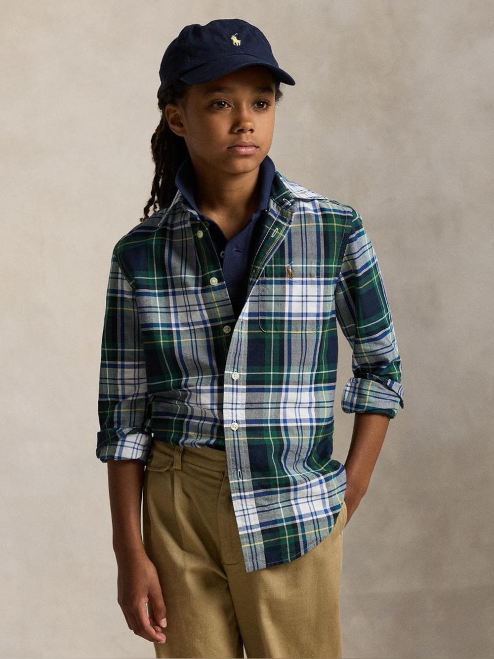 Ralph Lauren Plaid Brushed Cotton Oxford Shirt
